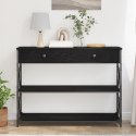 VidaXL Stół Konsolowy Czarny dąb 100 x 28 x 75 cm