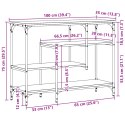 VidaXL Stół Konsolowy Czarny dąb 100 x 35 x 75 cm
