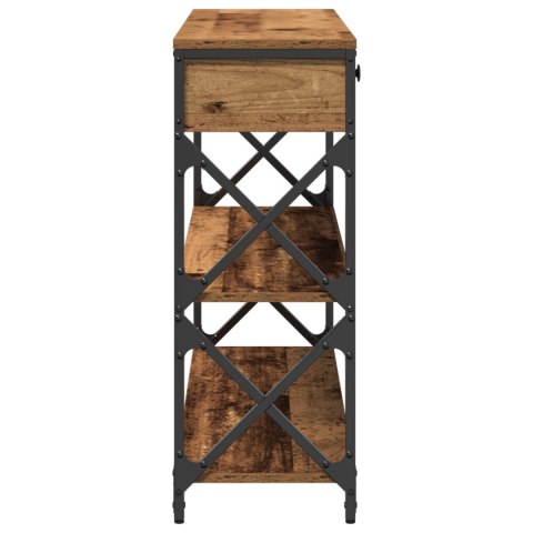 VidaXL Stół Konsolowy Stare drewno 100 x 28 x 75 cm