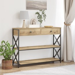 VidaXL Stół Konsolowy dąb artisan 100 x 28 x 75 cm