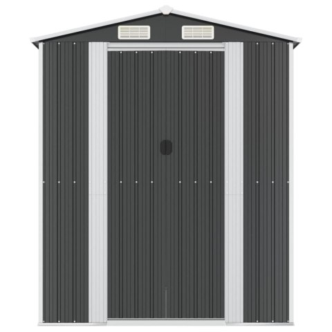 VidaXL Szopa ogrodowa, antracytowa, 192x689x223 cm, stal galwanizowana