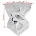 VidaXL Taboret/Stolik boczny o skręconym kształcie z aluminium, srebrny