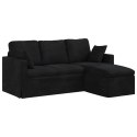 VidaXL Sofa Czarny 178 x 134 x 80 cm Aksamit