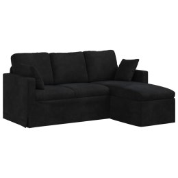 VidaXL Sofa Czarny 178 x 134 x 80 cm Aksamit