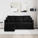 VidaXL Sofa Czarny 178 x 134 x 80 cm Aksamit