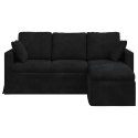 VidaXL Sofa Czarny 178 x 134 x 80 cm Aksamit