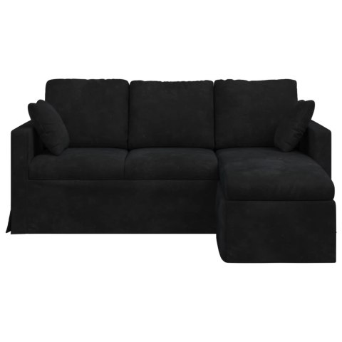 VidaXL Sofa Czarny 178 x 134 x 80 cm Aksamit