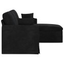 VidaXL Sofa Czarny 178 x 134 x 80 cm Aksamit
