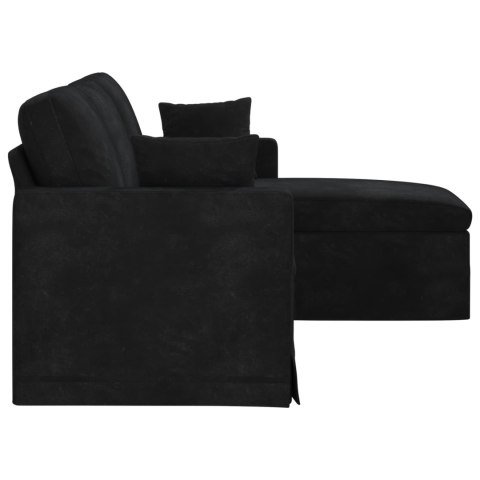 VidaXL Sofa Czarny 178 x 134 x 80 cm Aksamit