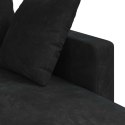 VidaXL Sofa Czarny 178 x 134 x 80 cm Aksamit