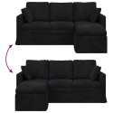 VidaXL Sofa Czarny 178 x 134 x 80 cm Aksamit