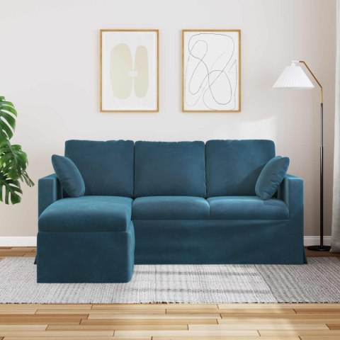 VidaXL Sofa Niebieski 178 x 134 x 80 cm Aksamit