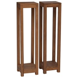 VidaXL Stojak na rośliny 2 szt. naturalny 25 x 25 x 100 cm