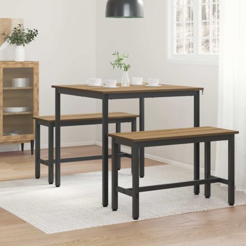 VidaXL Stoły do jadalni 80 x 80 x 75 cm Drewno inżynieryjne Kwadrat