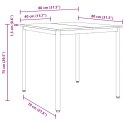 VidaXL Stoły do jadalni 80 x 80 x 75 cm Drewno inżynieryjne Kwadrat