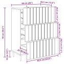 VidaXL Szafka z Szufladami 66 x 34,5 x 92 cm Drewno inżynieryjne