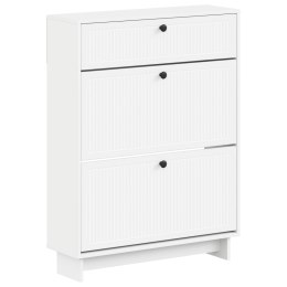 VidaXL Szafka na buty EDE 78 x 24 x 103 cm Drewno inżynieryjne Biały