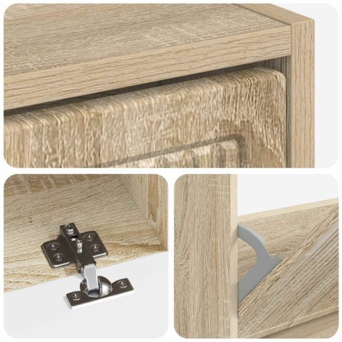 VidaXL Szafka na buty EDE 78 x 24 x 103 cm Drewno inżynieryjne