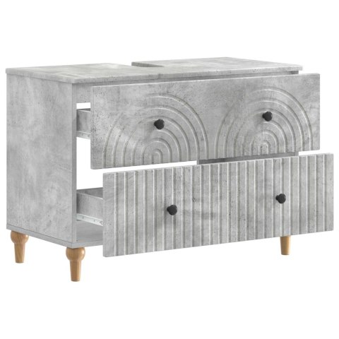 VidaXL Szafka pod umywalkę ALKMAAR Betonowy szary 82 x 41 x 59 cm