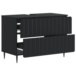 VidaXL Szafka pod umywalkę ZWOLLE Czarny 82 x 41 x 58,5 cm