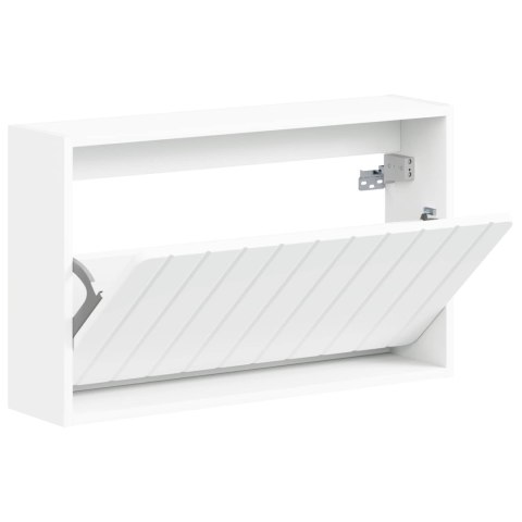 VidaXL Wisząca szafka na buty ZWOLLE 71 x 17 x 43 cm Biały