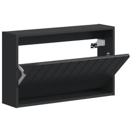 WISZĄCA SZAFKA NA BUTY ZWOLLE 71 X 17 X 43 CM CZARNY