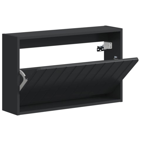 WISZĄCA SZAFKA NA BUTY ZWOLLE 71 X 17 X 43 CM CZARNY