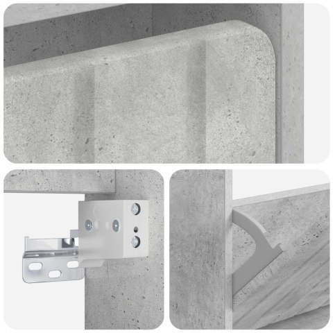 VidaXL Wisząca szafka na buty ZWOLLE 71 x 17 x 86 cm Betonowy szary