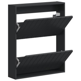 VidaXL Wisząca szafka na buty ZWOLLE 71 x 17 x 86 cm Czarny