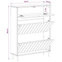 SZAFKA NA BUTY ZWOLLE 78 X 24 X 103 CM DREWNO INŻYNIERYJNE