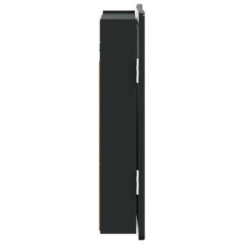 VidaXL Szafka na tarczę do rzutków ZWOLLE Czarny 52,5 x 10,5 x 57,5 cm