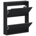 VidaXL Wisząca szafka na buty ARNHEM 71 x 17 x 86 cm Czarny