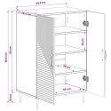 VidaXL Szafka na buty HAARLEM 59,5 x 39,5 x 89,5 cm Betonowy szary