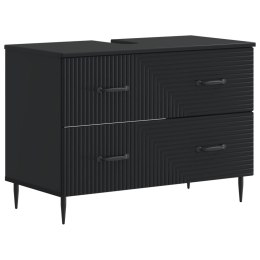 VidaXL Szafka pod umywalkę HAARLEM Czarny 82 x 41 x 58,5 cm