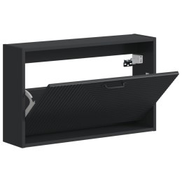 VidaXL Wisząca szafka na buty HAARLEM 71 x 17 x 43 cm Czarny
