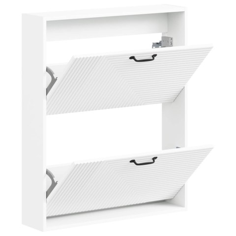 VidaXL Wisząca szafka na buty HAARLEM 71 x 17 x 86 cm Biały