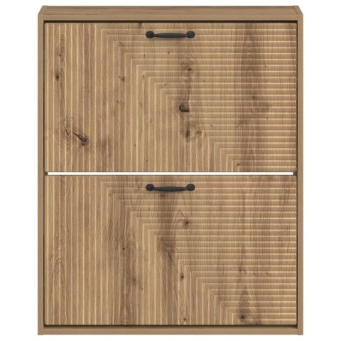 VidaXL Wisząca szafka na buty HAARLEM 71 x 17 x 86 cm Dąb artisan