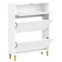 VidaXL Szafka na buty DELFT 78 x 24 x 103 cm Drewno inżynieryjne Biały