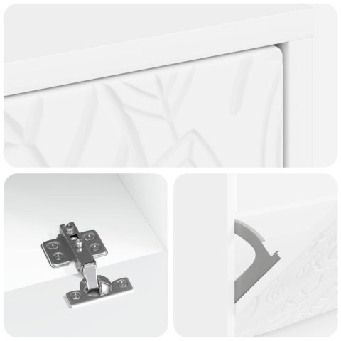 VidaXL Szafka na buty DELFT 78 x 24 x 103 cm Drewno inżynieryjne Biały
