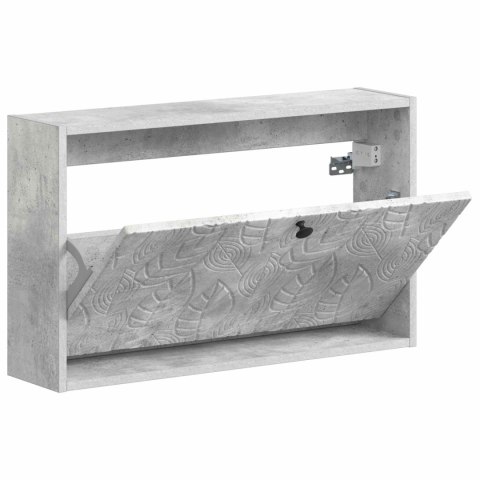VidaXL Wisząca szafka na buty DELFT 71 x 17 x 43 cm Betonowy szary