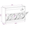 VidaXL Wisząca szafka na buty DELFT 71 x 17 x 43 cm Betonowy szary