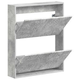 WISZĄCA SZAFKA NA BUTY DELFT 71 X 17 X 86 CM BETONOWY SZARY