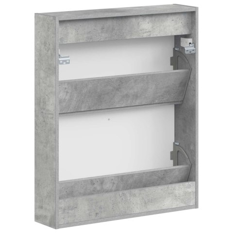WISZĄCA SZAFKA NA BUTY DELFT 71 X 17 X 86 CM BETONOWY SZARY