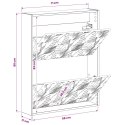VidaXL Wisząca szafka na buty DELFT 71 x 17 x 86 cm Biały