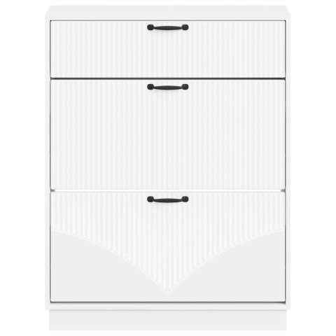 VidaXL Szafka na buty HOORN 78 x 24 x 100 cm Drewno inżynieryjne Biały