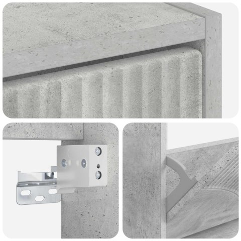 WISZĄCA SZAFKA NA BUTY HOORN 71 X 17 X 86 CM BETONOWY SZARY