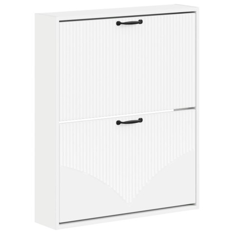 VidaXL Wisząca szafka na buty HOORN 71 x 17 x 86 cm Biały