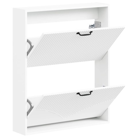 VidaXL Wisząca szafka na buty HOORN 71 x 17 x 86 cm Biały