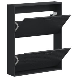 VidaXL Wisząca szafka na buty HOORN 71 x 17 x 86 cm Czarny