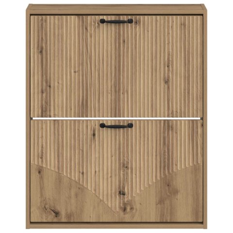 VidaXL Wisząca szafka na buty HOORN 71 x 17 x 86 cm Dąb artisan